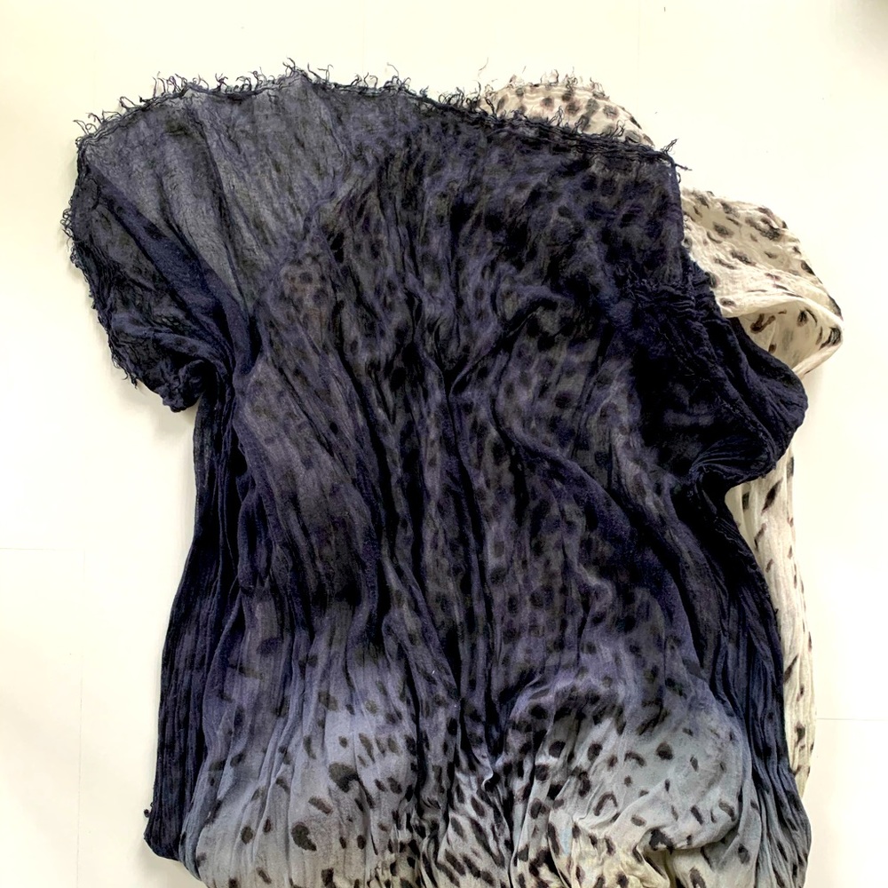 Tonal leopard print scarf